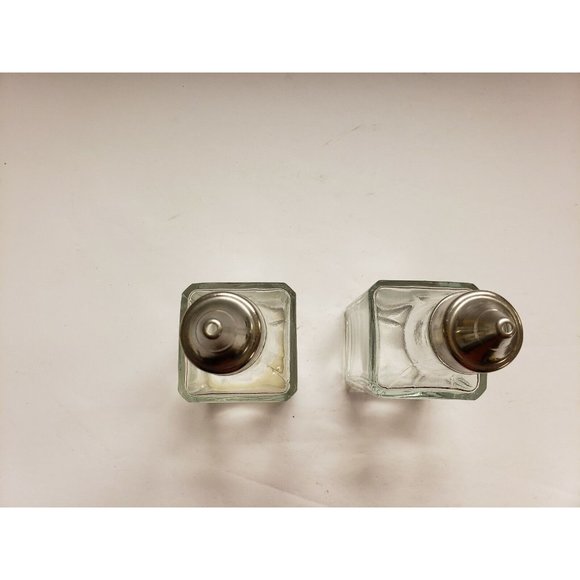 Vintage, Clear Glass, Vinegar and Oil Set, Made in Canada, 1950's?, VG (G3) - Picture 2 of 4